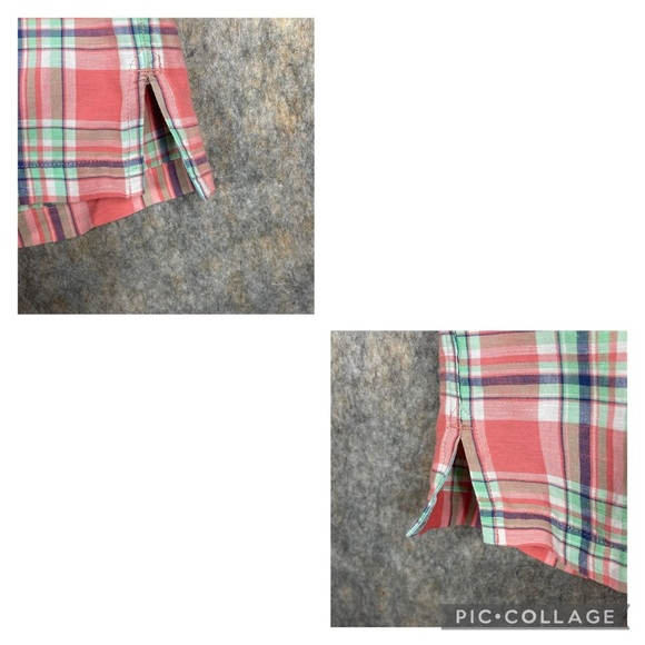 Tommy Bahama Linen Blend Plaid Short Sleeve Button Up Preppy Vacation Shirt  XLT - Picture 5 of 16